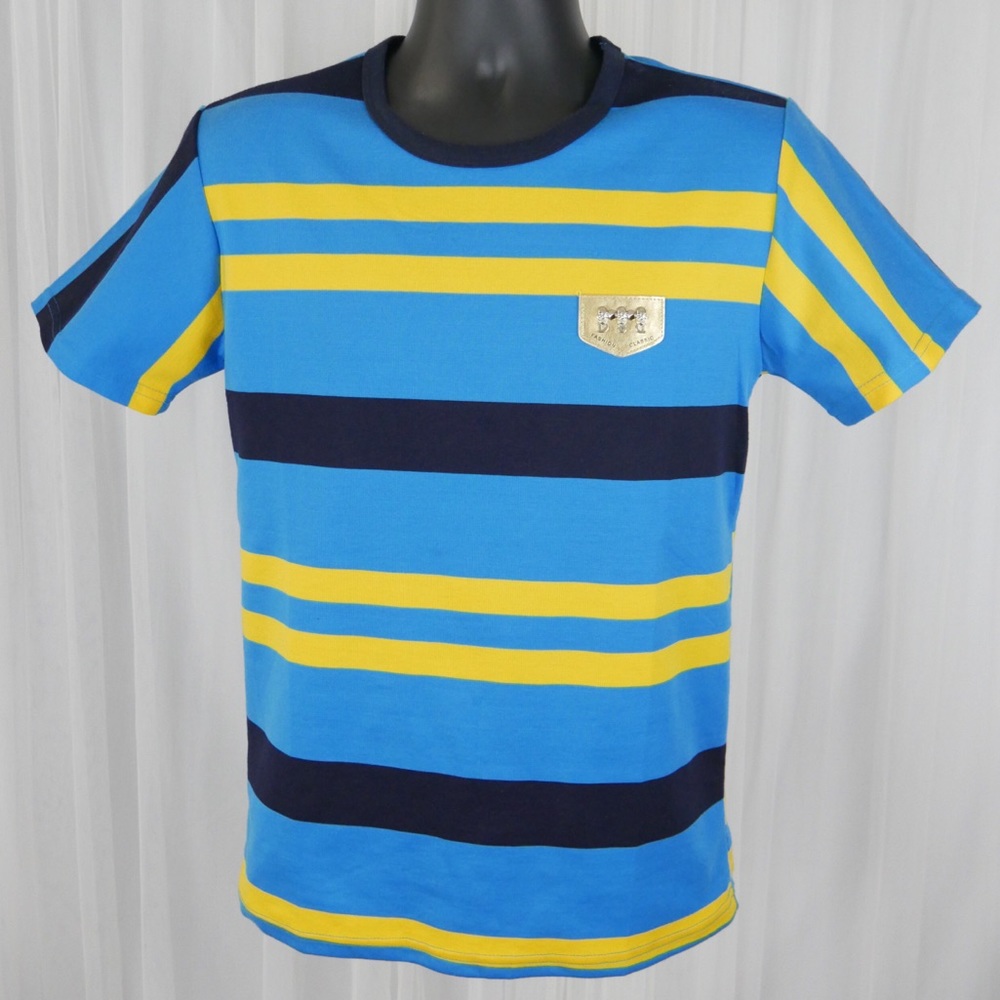 Fashion Classic Men's Shirt - Blue/Yellow